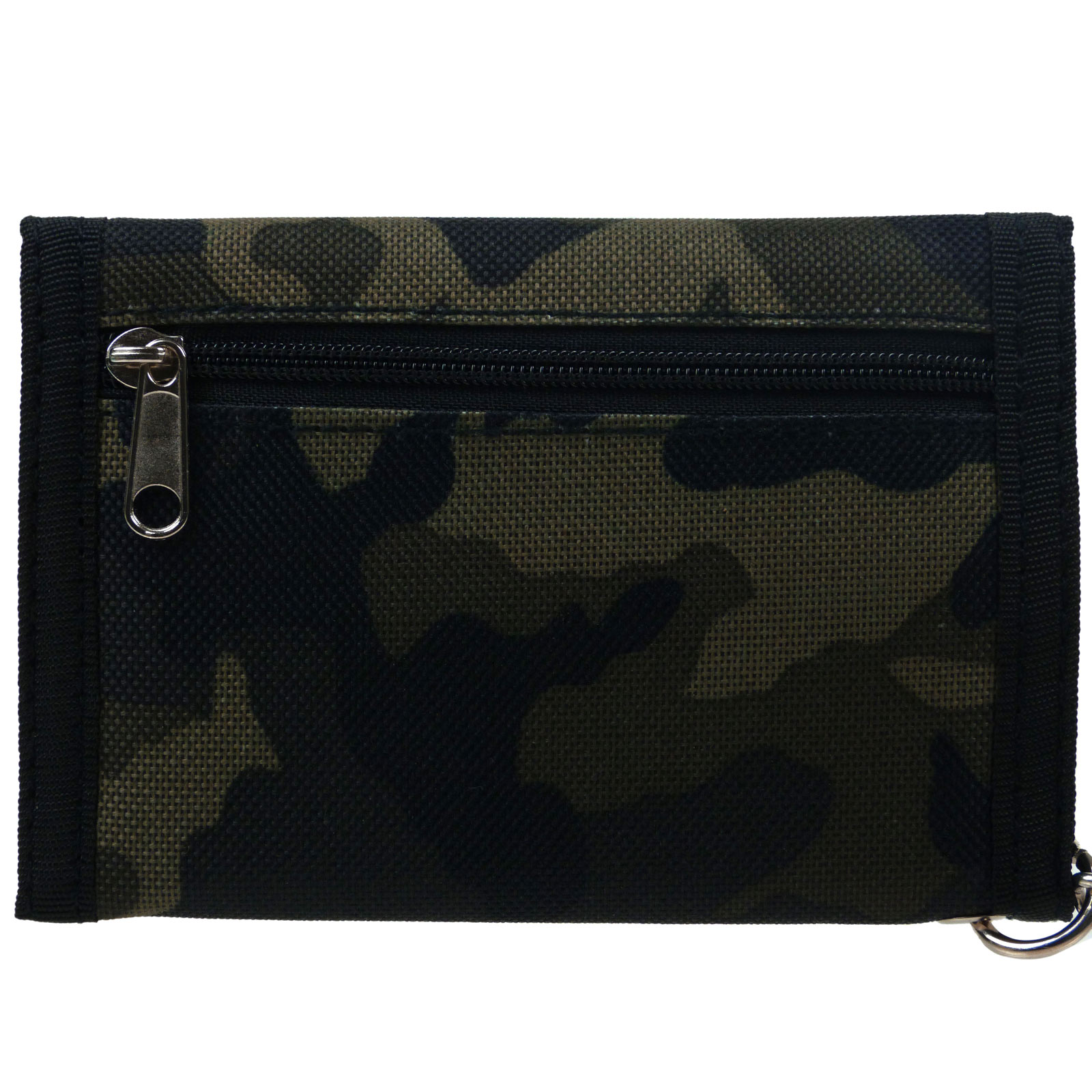 RED X Mens Camouflage Canvas Tri-Fold Wallet with Chain & Clip - Picture 11 of 27