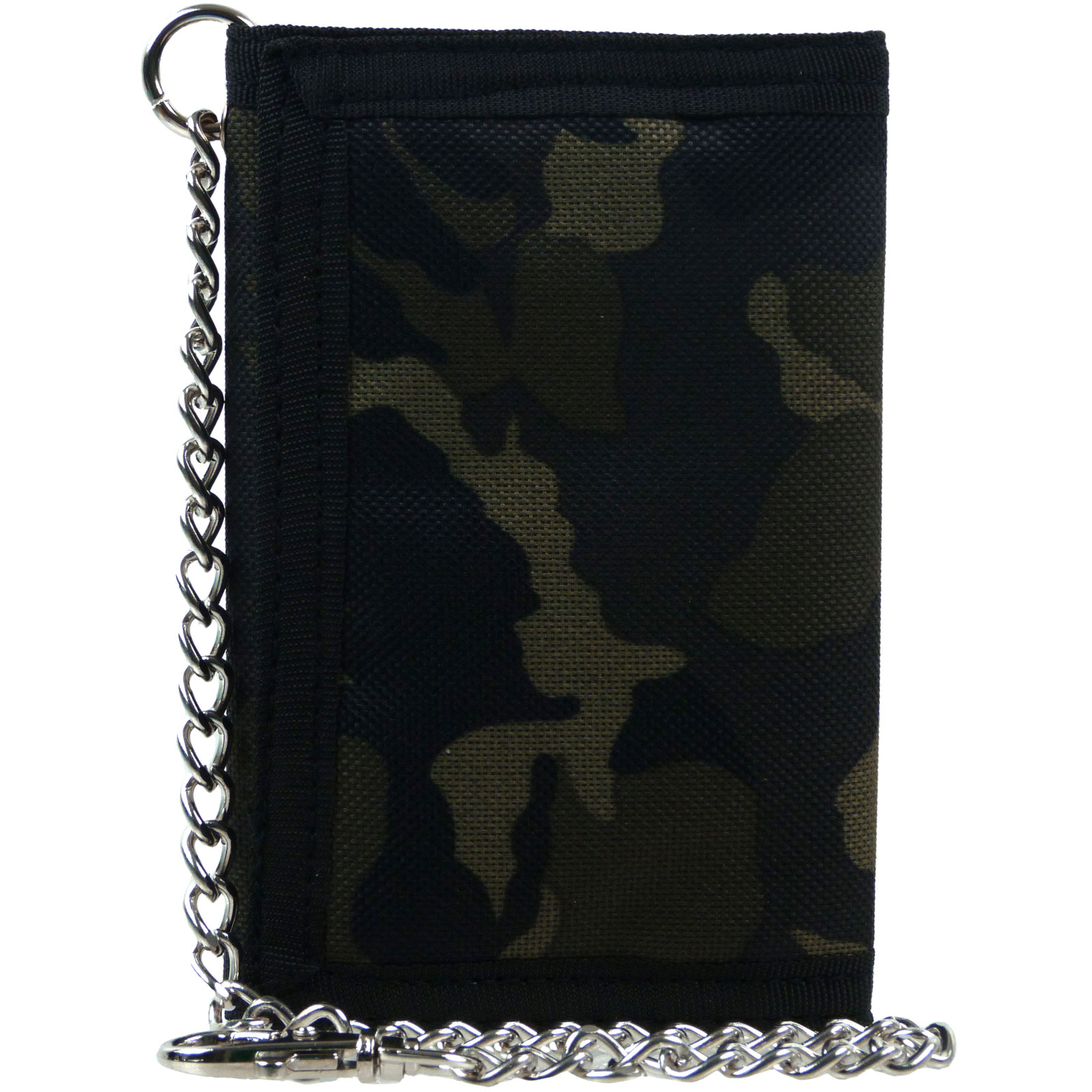 RED X Mens Camouflage Canvas Tri-Fold Wallet with Chain & Clip - Picture 9 of 27