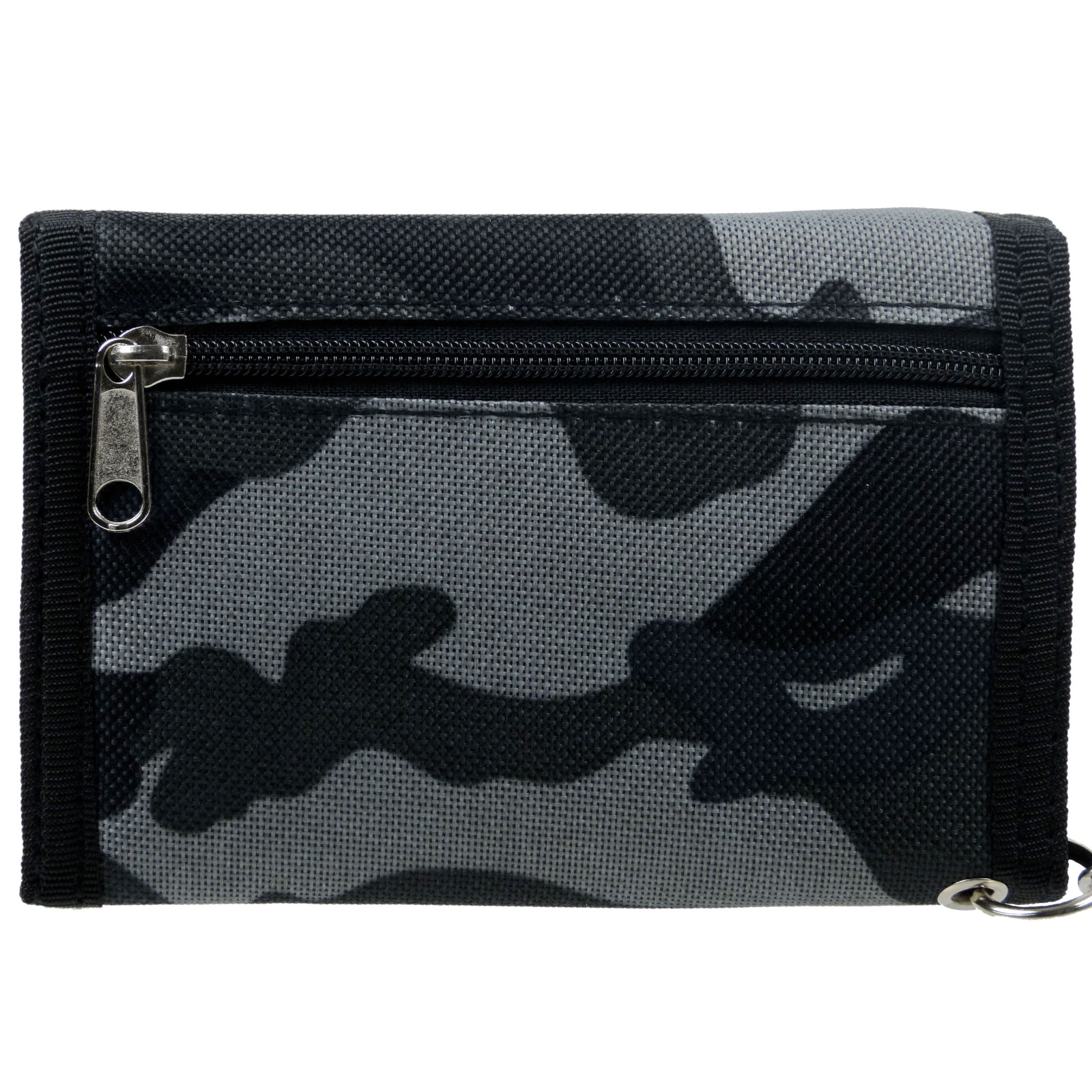 RED X Mens Camouflage Canvas Tri-Fold Wallet with Chain & Clip - Picture 22 of 27