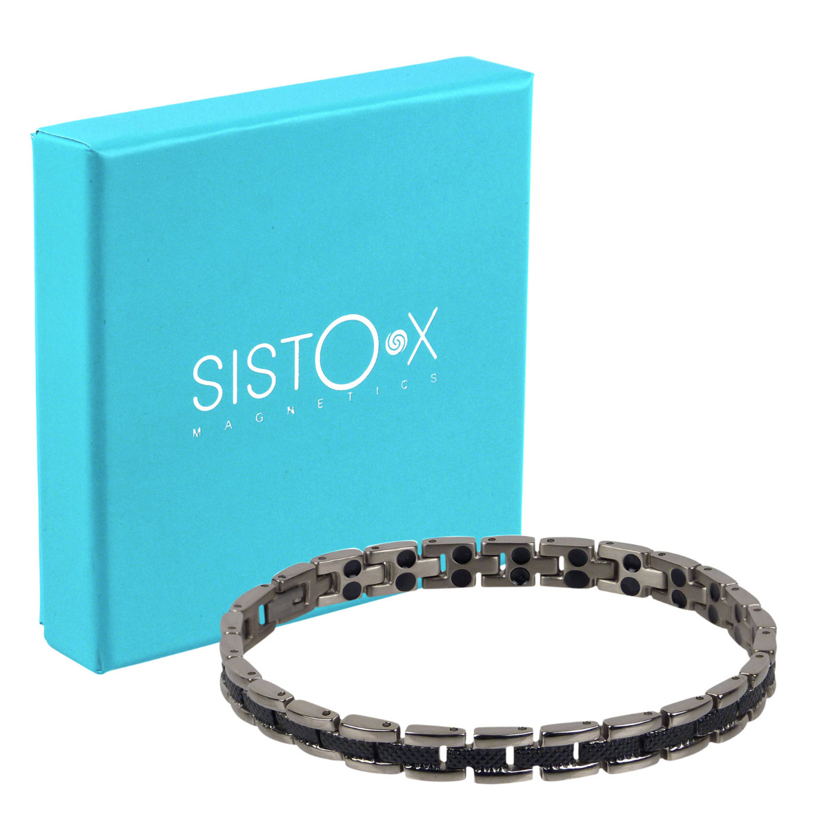 SISTO-X Unisex Titanium Aria Magnetic Bracelet - Picture 12 of 13