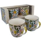 William Morris Fruits Set of 2 China Breakfast Mugs in Presentation Box
