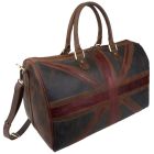 Mala Leather Mens Holdall Union Jack Vintage Collection