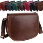 Oakridge Leather Ladies Cross Body Saddle Bag 