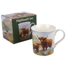 The Leonardo Collection Highland Cow Coo China Breakfast Mug 300ml