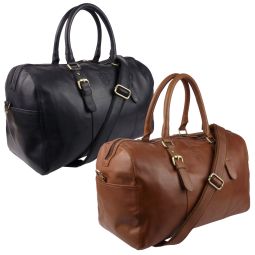 Underwood & Tanner Leather Vintage Style Mens Holdall Premium Travel Duffle Bag