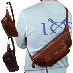 Rowallan of Scotland Leather Sling Crossbody Bag  