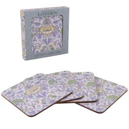 William Morris Lodden Set of 4 Coasters in Presentation Box