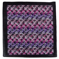 Pink/Lilac Peace Symbol Bandana Headwear Scarf Mouthcovering 