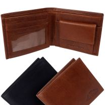 Oakridge Leather Men's BiFold Wallet RFID Protected