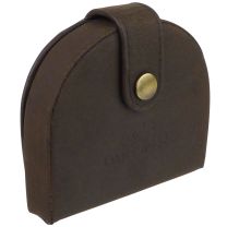Oakridge Leather Mens Tray Coin Purse Pocket Size-Brown Hunter Leather