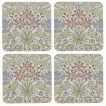 Set of 4 Coasters William Morris Hyacinth Design Gift Boxed