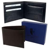 Mens Bi-Fold Leather Wallet by Underwood & Tanner; Hansson Coin Pocket