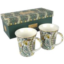 William Morris Set of two Daffodil China Mugs