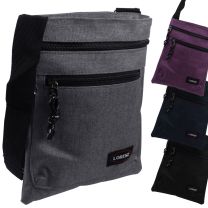 Lorenz Compact Denim Look Sling Cross Body Shoulder Bag Travel 