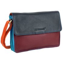 Rowallan of Scotland Ladies Leather Mini Rainbow Cross Body Bag