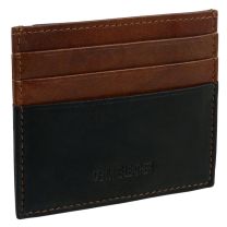 Black & Brown Leather Credit/Travel/I.D. Card Holder by Oakridge 