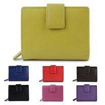 Ladies Compact Leather Purse/Wallet by Prime Hide Quality Gift Colourful