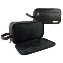 Mens Quality Leather Wash Bag by Rowallan of Scotland Travel Stylish