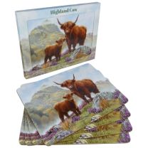 The Leonardo Collection Set of 4 Highland Cow Placemats 