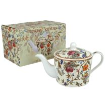The Leonardo Collect William Kilburn Pattern China Teapot 600ml (22FL OZ) Gift Box 