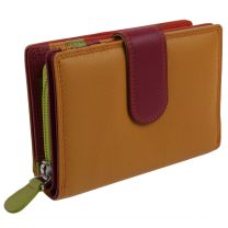 Ladies Tab Flap Over Leather Purse/Wallet by Golunski Graffiti Change Gift Box-Spice
