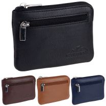 Oakridge Leather Zipped Coin And Key Purse 