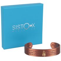 SISTO-X Magnetic Therapy Copper Bracelet Cuff Bangle Lord’s Prayer