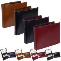 Oakridge Leather Men's Flap-Up Wallet Two Tone Ambassador Range