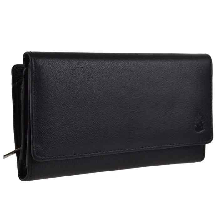 Black flap over purse outlet