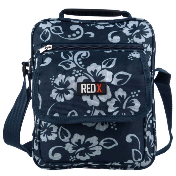 WHOLESALE PACK of 10 RED X Hibiscus Cross Body Bag 3 Colours