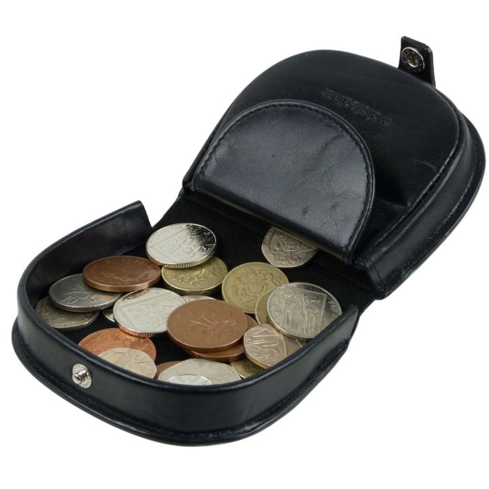 Mens Quality Gents Leather Coin Tray Purse by Mala Leather Change