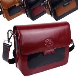 Oakridge Leather Ladies Flap-Over Cross Body Bag Ambassador Range 