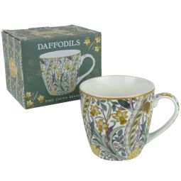 William Morris Daffodil China Breakfast Mug in Presentation Box 400ml (13.5 fl oz)