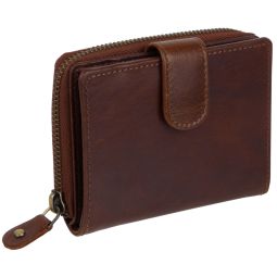 Oakridge Leather Ladies Zip-Around Purse Wallet