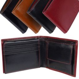 Oakridge Leather Men's Flap-Up Wallet Two Tone Ambassador Range