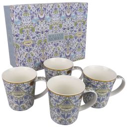 William Morris Lodden Design Set of 4 China Mugs
