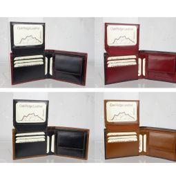 Oakridge Leather Men's Flap-Up Wallet Two Tone Ambassador Range