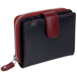 Oakridge Leather Ladies Zip-Around Purse Wallet Two Tone – Ambassador Range