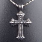 Pickled Moon Mens Gothic Biker Crucifix Pendant & Chain Necklace