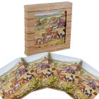The Leonardo Collection Set of 4 Coasters Farmyard Collie and Sheep Gift Box