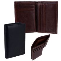 Rowallan of Scotland Men’s Leather Flip-Up Credit Card Holder RFID Protection