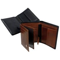 Mens Quality Leather Tri-Fold Wallet by Oakridge