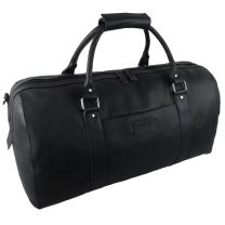 Mens Large Leather Holdall by Mala; Django Collection Travel Overnight (Black)