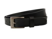 Mens Full Grain Leather 1" (25mm) Wide Belt by Milano Stylish Jeans (Black)