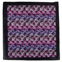 Pink/Lilac Peace Symbol Bandana Headwear Scarf Mouthcovering 