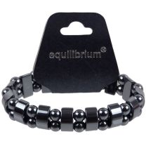 Equilibrium Bar & Ball Quality  Mens Ladies Stretchy Expandable Hematite Bracelet