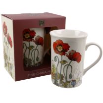 Poppy Poppies Illustration China Mug Gift Boxed Bug Art