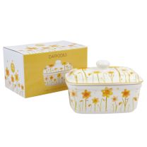 Jennifer Rose Gallery Daffodil China Butter Dish 