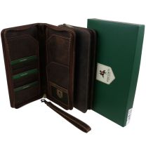 Visconti Hunter Leather  Travel Wallet Organiser Travel Passport Gift Boxed