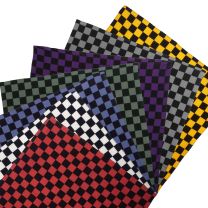 Funky Extra Large XL Checker Bandana Chef  Various Colours Lightweight Cotton